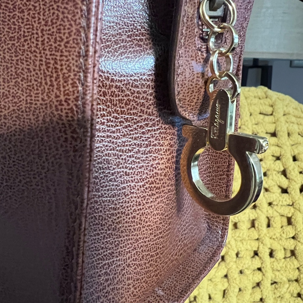 Salvatore Ferragamo Rich Brown Satchel/ Handbag/ Crossed-body - Picture 6 of 14